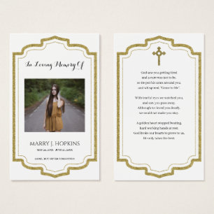 Cartes De Visite Photo Sympathy Funeral Memorial Prayer Cards