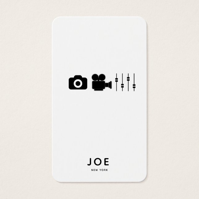 Cartes De Visite Photographe mariage | Vidéographe | DJ (Devant)