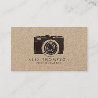 Cartes de visite photographes Kraft Vintage