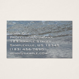 Cartes De Visite Photographie abstraite de l'eau clapotant sur la p