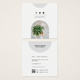 Cartes De Visite Photographie Moderne Minimaliste Professionnelle