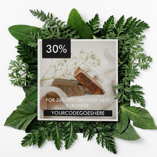 Cartes De Visite Photographie noir blanc et Code Promo Merci