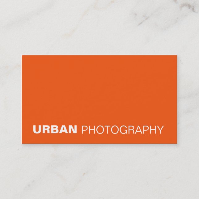 cartes de visite > photographie urbaine [orange] (Devant)
