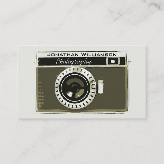 Cartes de visite photographiques Retro Grey (Devant)