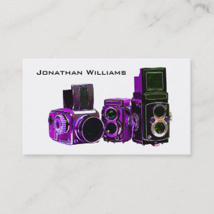Cartes de visite photographiques violets