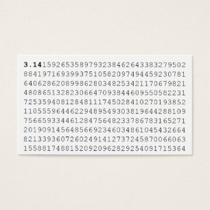 Cartes De Visite Pi célèbrent le jour de 3,14 pi
