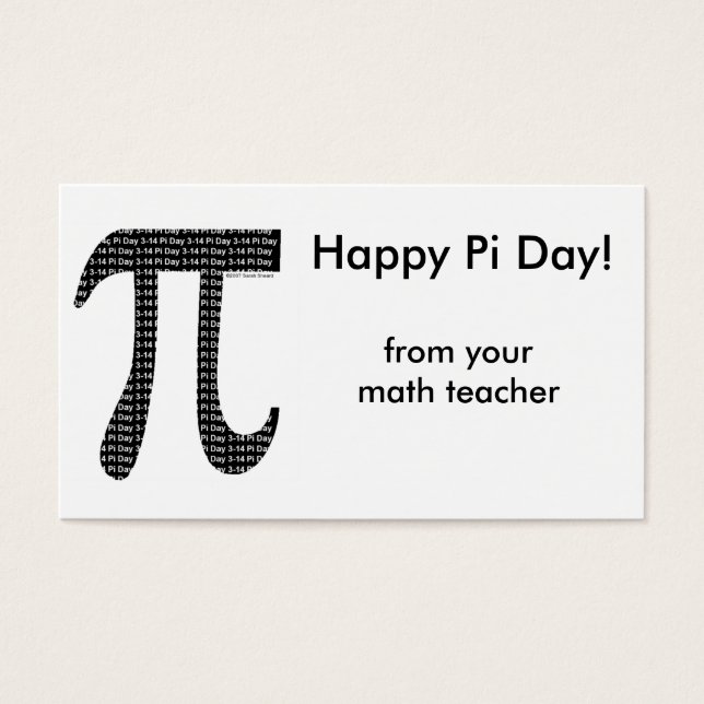 Cartes De Visite Pi simple (Devant)