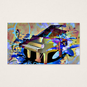 Cartes De Visite Piano coloré par Digital génial
