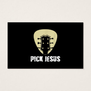 Cartes De Visite Pick Jesus Religious Musician Venin Idea Guitar