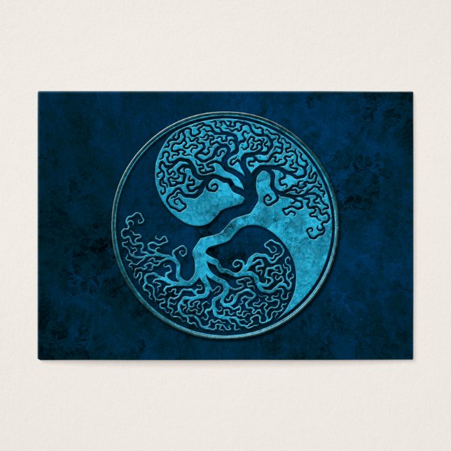Cartes De Visite Pierre bleue Yin Yang Tree (Devant)