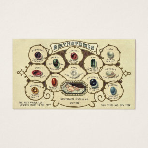 Cartes De Visite Pierres d'antiquité vintages Bijoux bijouterie art