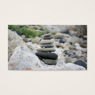 Cartes De Visite Pierres zen dans la plage d'Almeria