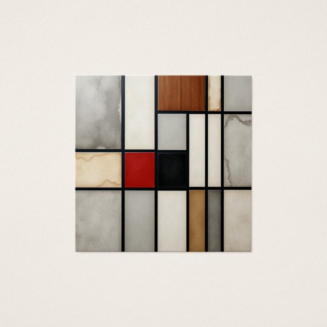 Cartes De Visite Piet Mondrian Vintage (Devant)