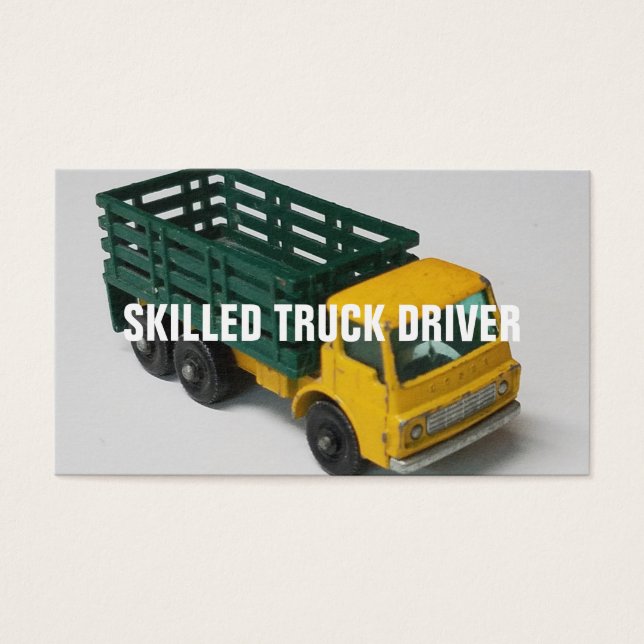 CARTES DE VISITE PILOTE DE CAMION COMPÉTENT (Devant)