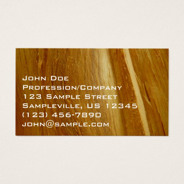 Cartes De Visite Pine Wood II Faux Texture en bois (Devant)