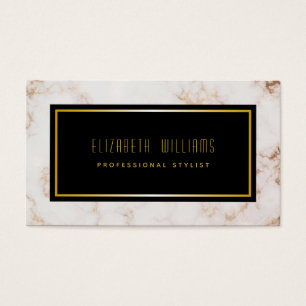Cartes De Visite Pink Black Marble Stylist Business Cards