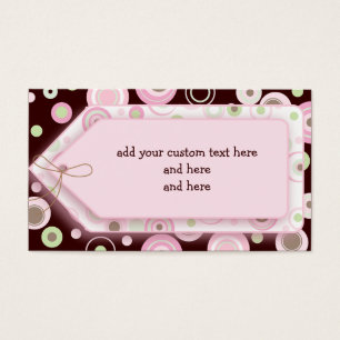 Cartes De Visite Pink Brown Sweet Girl Polka Dot Favoriser Tags