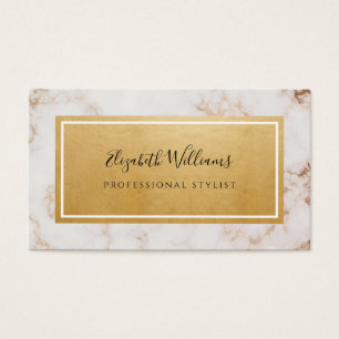 Cartes De Visite Pink Gold Marble Stylist Business Cards