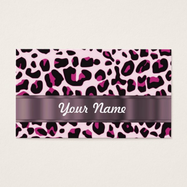 Cartes De Visite Pink leopard (Devant)