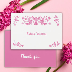 Cartes De Visite Pink otomi c'est une fille merci