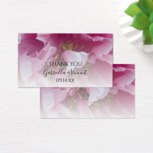Cartes De Visite Pink Peony Flower Wedding Favor Tags