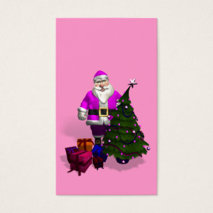 Cartes De Visite Pink Santa Claus