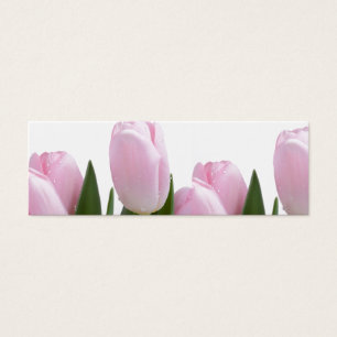 CARTES DE VISITE PINK TULIP WEDDING FAVOR CARD