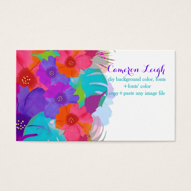 Cartes De Visite PixDezines bali kai/aquarelle affecte (Devant)