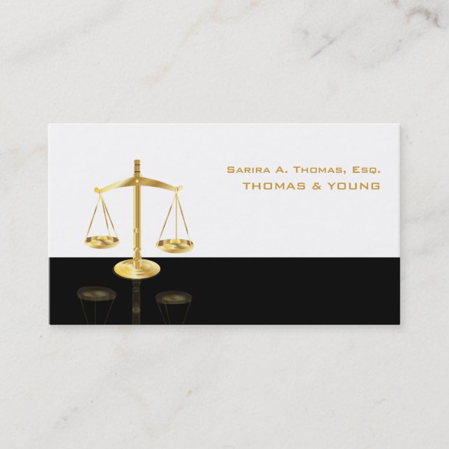 CARTES DE VISITE PixDezines BLACK+WHITE ATTORNEYS (Devant)