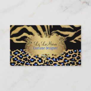 Cartes de visite PIXDEZINES IMPRIMÉ LÉOPARD+VÈZE+F