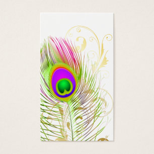 Cartes De Visite PixDezines LIME+FUSCHIA PEACOCK PLUME/do-it-yourse