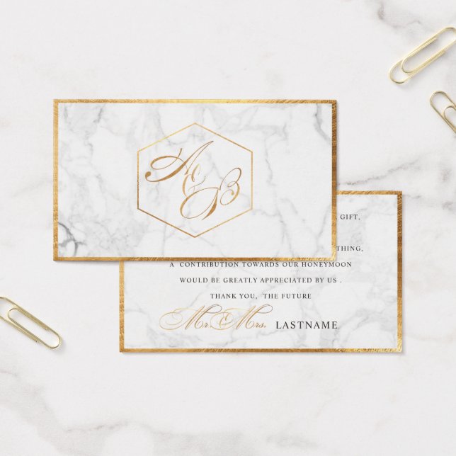 Cartes De Visite PixDezines Marble+Faux Gold Élégant Script /Cadeau (Bureau)