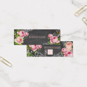 Cartes De Visite PixDezines tableau noir + étiquettes de prix/roses