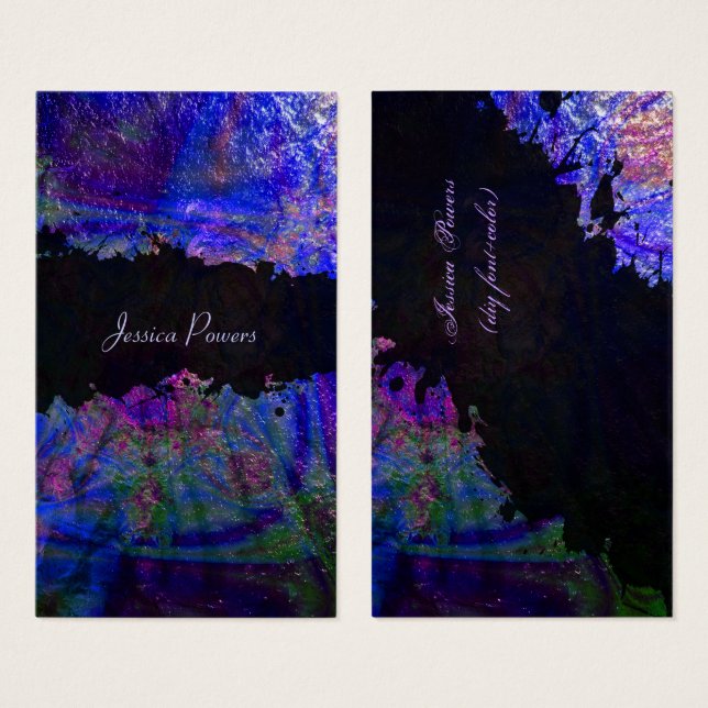 Cartes De Visite PixDezines texture abstraite/cobalt/indigo/métalli (Devant & derrière)