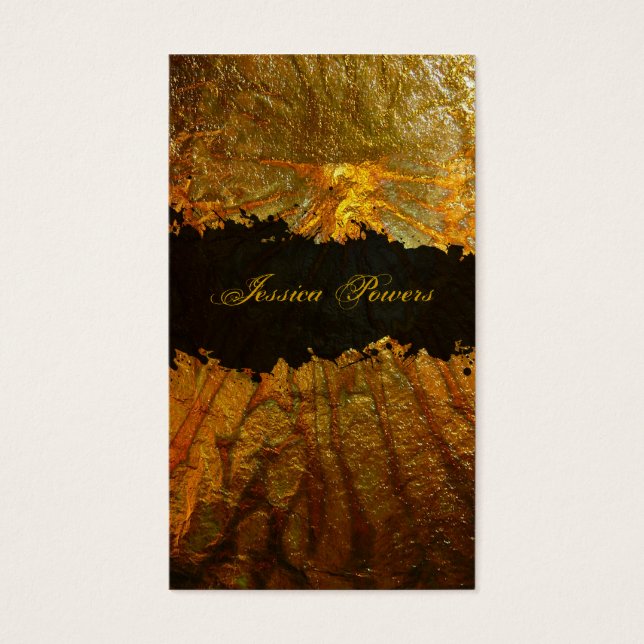 Cartes De Visite PixDezines texture abstraite/or (Devant)