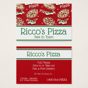 Cartes De Visite Pizza Love