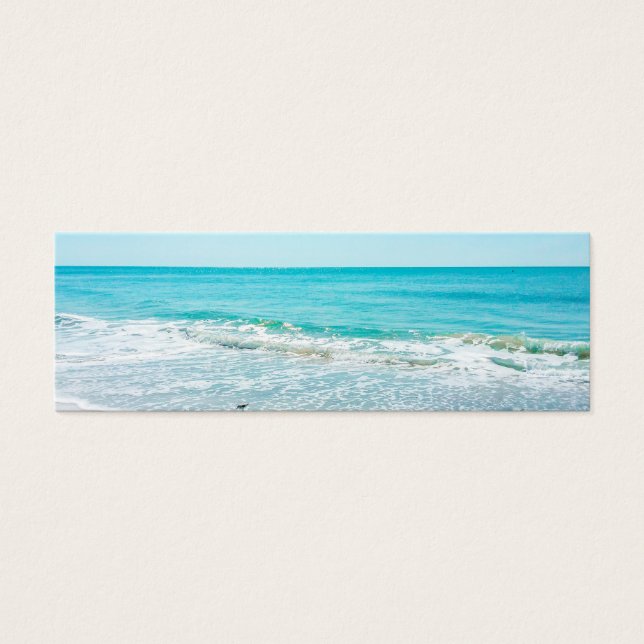 Cartes De Visite Plage de Floride Tropical Sable Ocean Waves Sandpi (Devant)