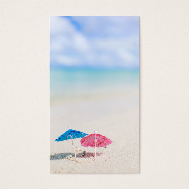 Cartes De Visite Plage d'été (Devant)
