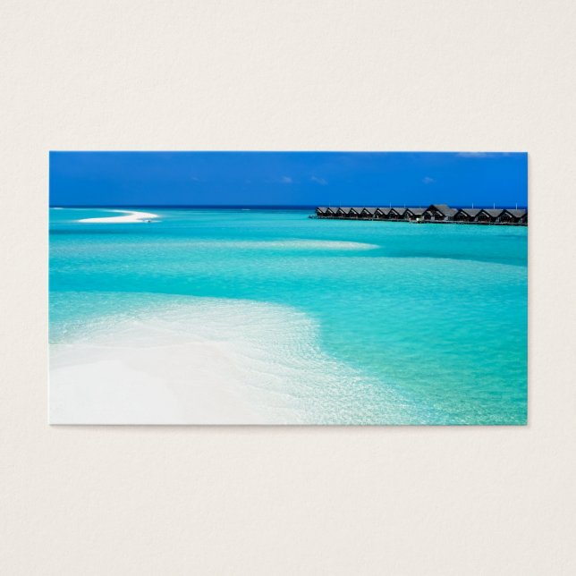 Cartes De Visite Plage tropicale aux Maldives (Devant)