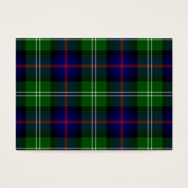 Cartes De Visite plaid bleu vert de tartan du sud (Devant)