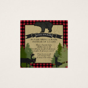 Cartes De Visite Plaid de cerfs communs d'ours de garçon de plaid