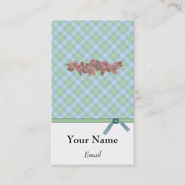 CARTES DE VISITE PLAID DESIGNER (Devant)