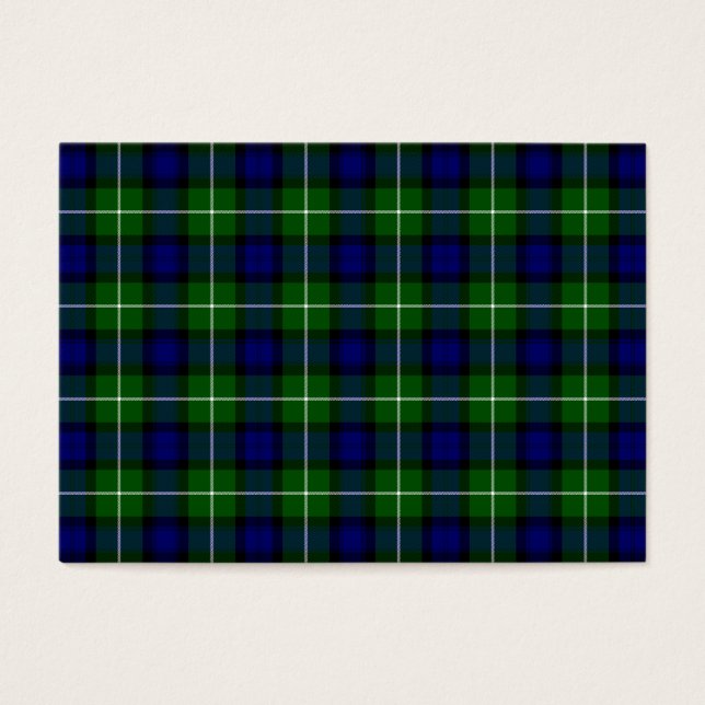 Cartes De Visite Plaid vert bleu Lamont tartan (Devant)