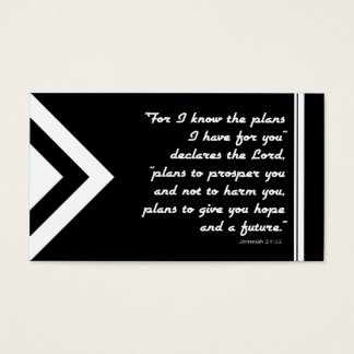 Cartes De Visite Plan de l'Évangile du Salut Noir et Blanc