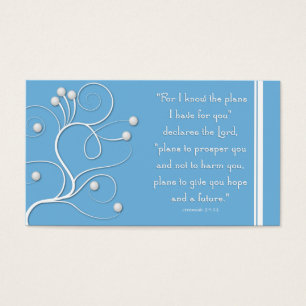 Cartes De Visite Plan de l'Évangile Plan du salut Blue Swirl