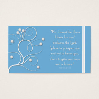 Cartes De Visite Plan de l'Évangile Plan du salut Blue Swirl