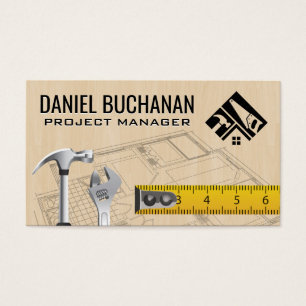 Cartes De Visite Plan directeur Outils main Mesure de bande