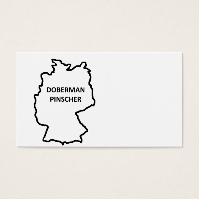 Cartes De Visite plan d'origine doberman pinscher (Devant)