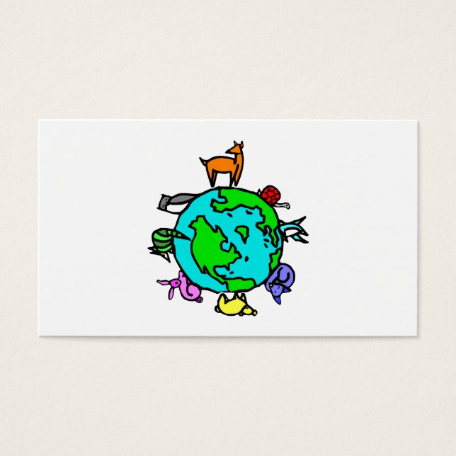 Cartes De Visite Planète animale (Devant)