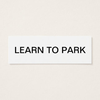 Cartes De Visite please learn to park